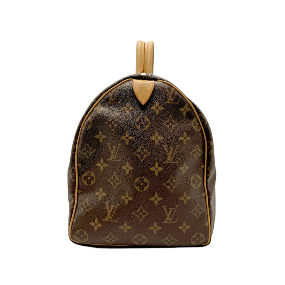 Louis Vuitton Canvas Boston Handbag Speedy Bag Brown Monogram Brown